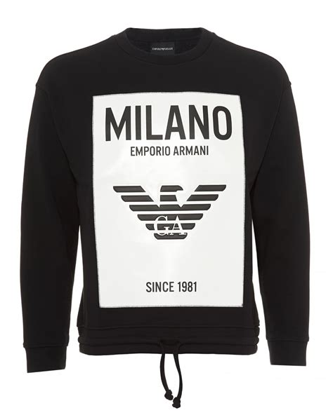 armani sweaters mens|emporio armani men's sweatshirt.